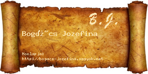 Bogács Jozefina névjegykártya